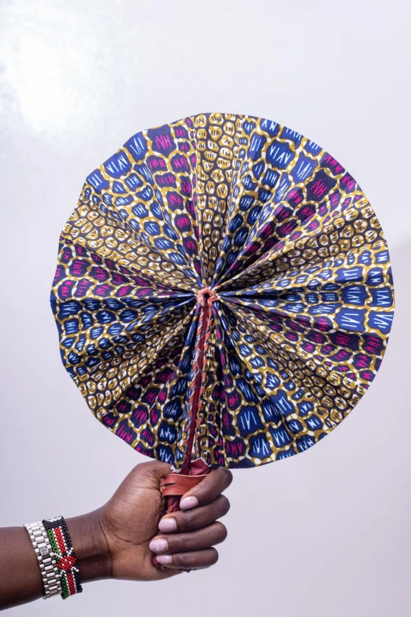 Handcrafted Foldable African Fabric Fans - Image 7