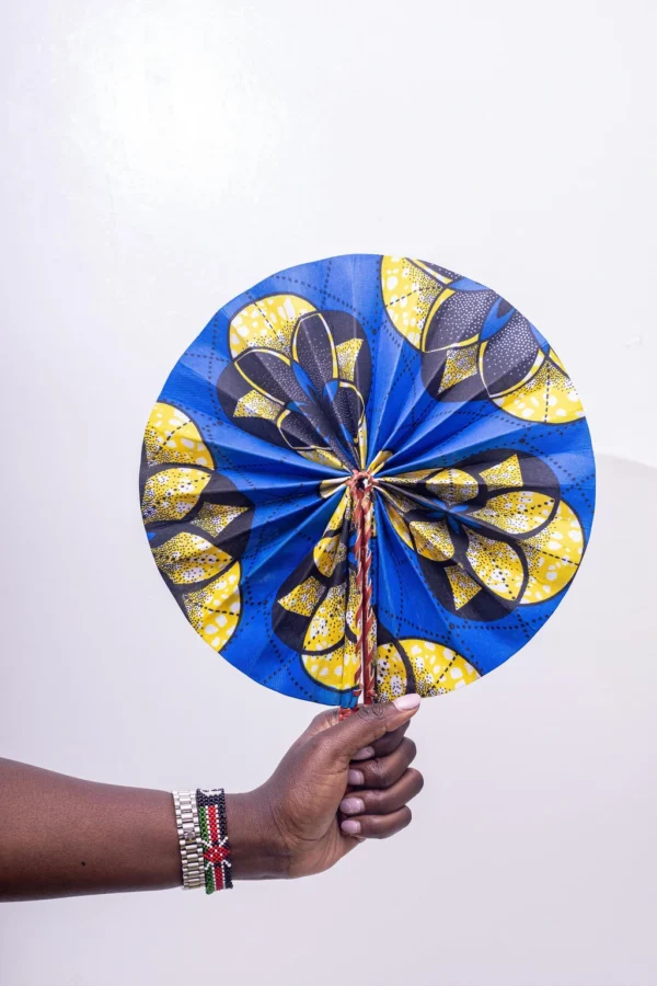 Handcrafted Foldable African Fabric Fans - Image 9