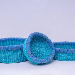 turquoise beaded baskets