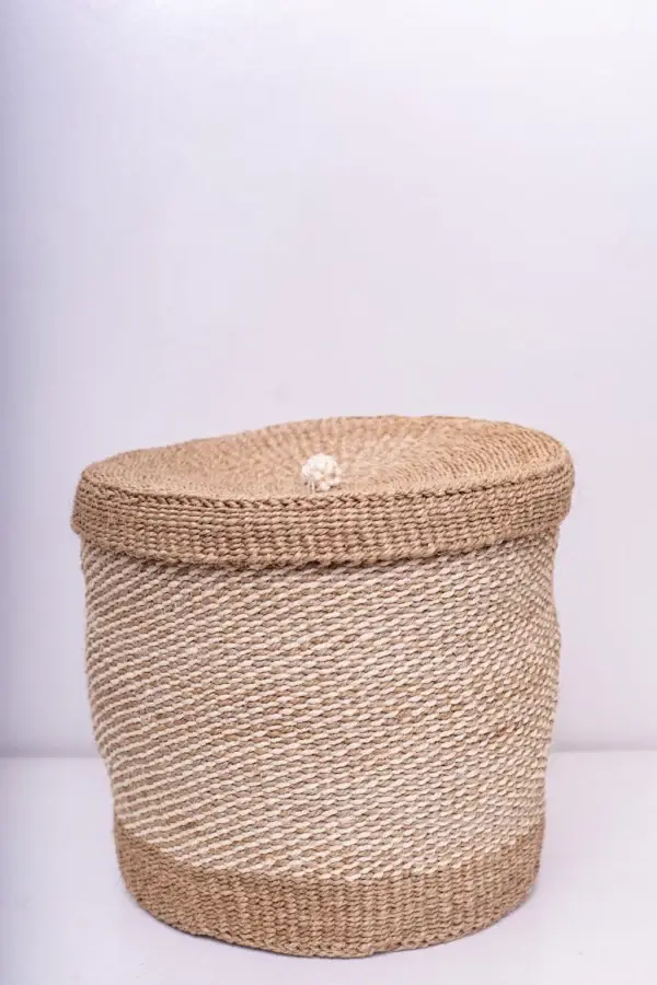 Lidded Sisal Basket