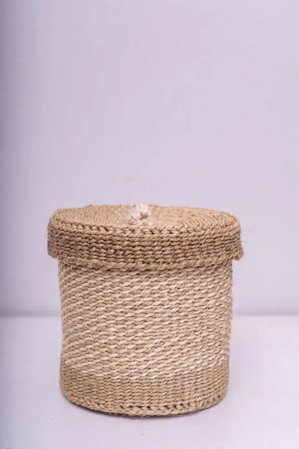 Lidded Sisal Basket