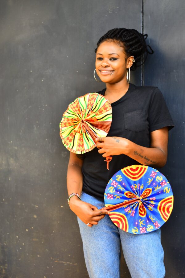 Ankara/ kitenge foldable hand fans