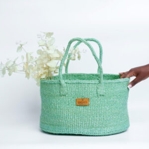 Teal Oval Basket
