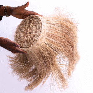 Fringed lampshade