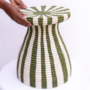 Rwandese woven stool/side table